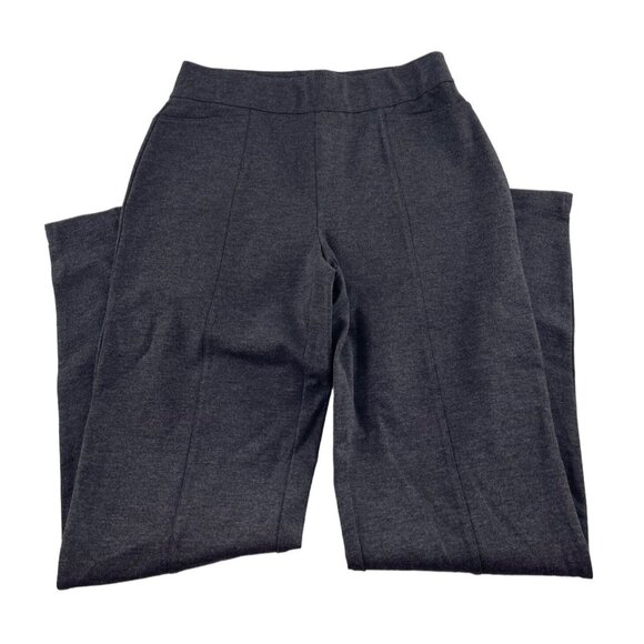 WEEKENDS by Chico's size 0 Small Pull On Knit Pants Stretch Gray Straight leg - Picture 1 of 6